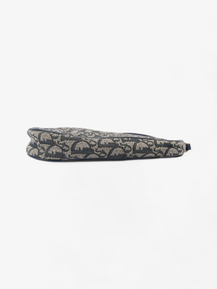 Christian Dior Saddle Pouch Blue Oblique Canvas