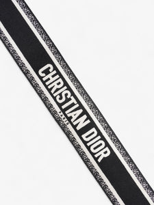 Christian Dior Shoulder Strap Ultramatte Black / White Cotton