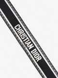Christian Dior Shoulder Strap Ultramatte Black / White Cotton