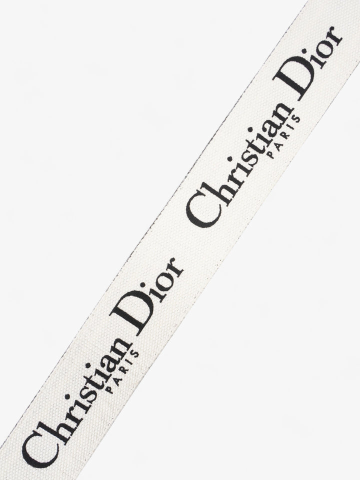 Christian Dior Shoulder Strap Ultramatte Black / White Cotton