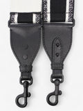 Christian Dior Shoulder Strap Ultramatte Black / White Cotton