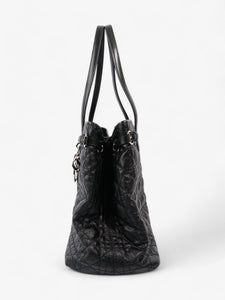 Christian Dior Panarea Tote Black Coated Canvas