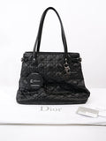 Christian Dior Panarea Tote Black Coated Canvas