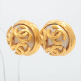 Chanel Round CC Pearl Clip Earrings (Costume Jewellery)