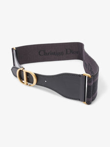 Christian Dior CD Belt Black / Gold Cotton 80cm