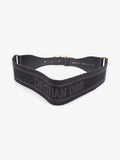 Christian Dior CD Belt Black / Gold Cotton 80cm