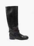 Christian Dior Riding Boots Black Leather EU 37 UK 4