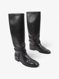 Christian Dior Riding Boots Black Leather EU 37 UK 4