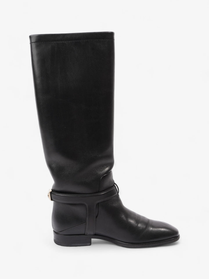 Christian Dior Riding Boots Black Leather EU 37 UK 4