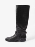 Christian Dior Riding Boots Black Leather EU 37 UK 4