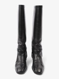Christian Dior Riding Boots Black Leather EU 37 UK 4