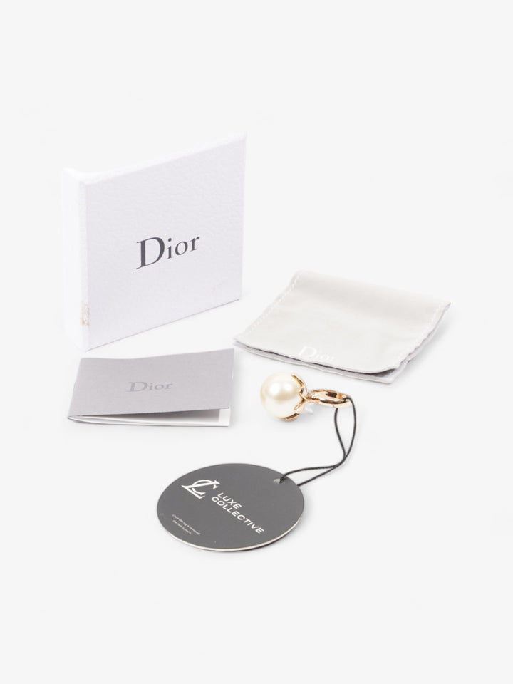 Christian Dior Faux Pearl Ring Gold Base Metal M (Circumference - 16.56mm)