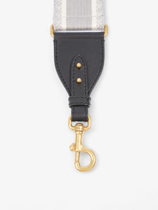 Christian Dior Adjustable Shoulder Strap With Ring Grey Oblique Canvas