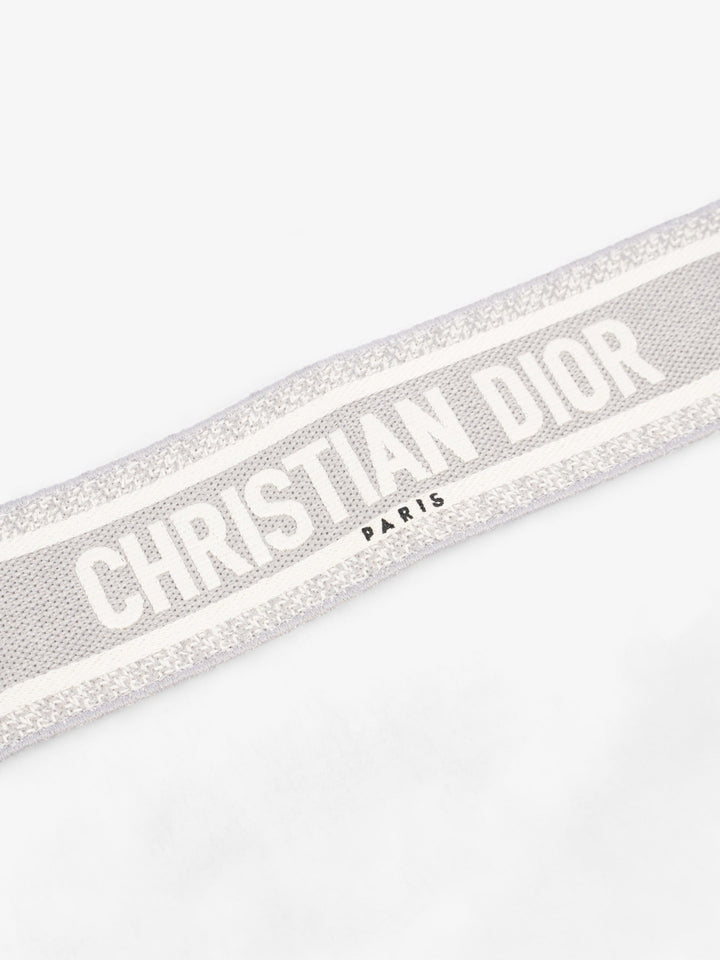 Christian Dior Adjustable Shoulder Strap With Ring Grey Oblique Canvas