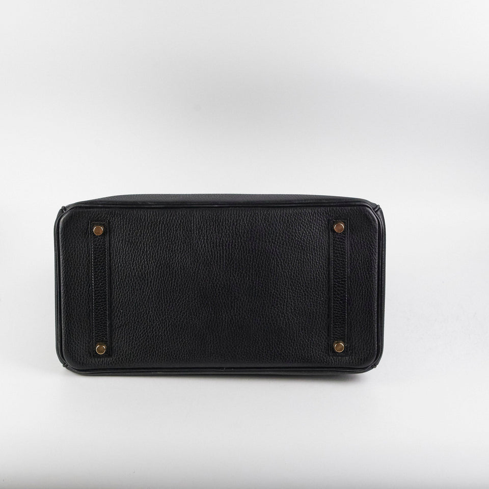 Hermes Birkin 35 Ardennes Black GHW - C Square Stamp