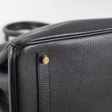 Hermes Birkin 35 Ardennes Black GHW - C Square Stamp