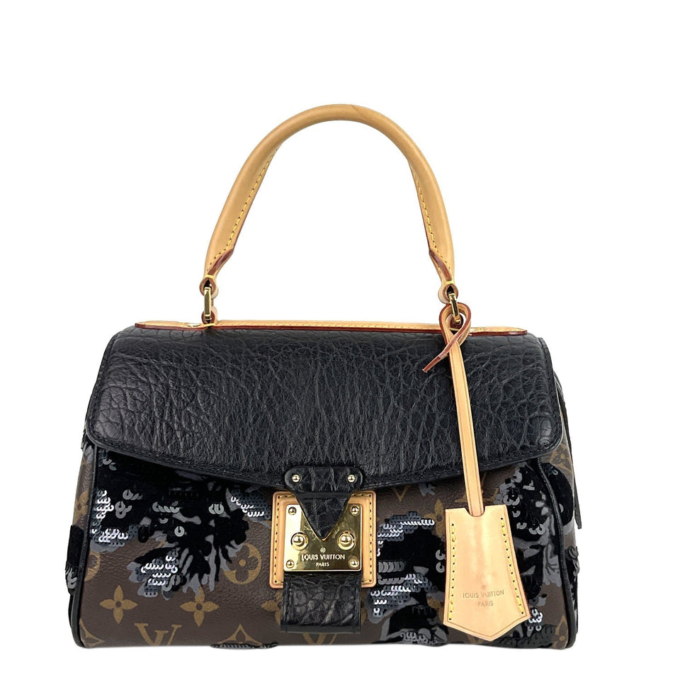 Louis Vuitton Carrol Fleur de Jais Monogram Canvas Bag