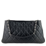Chanel Expandable Zip Caviar Leather Shoulder Bag