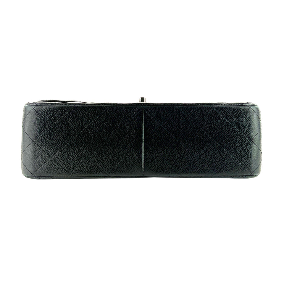 Chanel Double Flap Quilted Caviar Leather Bag