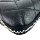Chanel Expandable Zip Caviar Leather Shoulder Bag