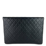 Chanel Golden Class O-Case Large Caviar Leather Clutch Bag