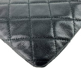 Chanel Golden Class O-Case Large Caviar Leather Clutch Bag