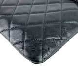 Chanel Golden Class O-Case Large Caviar Leather Clutch Bag