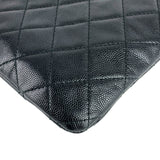 Chanel Golden Class O-Case Large Caviar Leather Clutch Bag