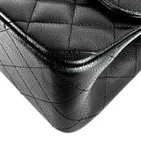 Chanel Double Flap Quilted Caviar Leather Bag