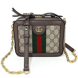 Gucci Shoulder Bag 602576 GG Supreme Canvas Brown Ophidia Mini Shoulder Bag