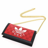 Gucci Shoulder Bag 621892 GG crystal canvas Red "Gucci x adidas" Wallet with Chain