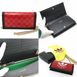 Gucci Shoulder Bag 621892 GG crystal canvas Red "Gucci x adidas" Wallet with Chain