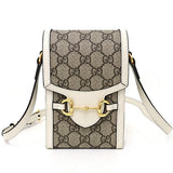 Gucci Shoulder Bag 625615 GG Supreme Canvas beige Gucci Horsebit 1955 mini bag