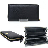 Gucci Long Wallet Purse 456117 leather black Double G Leather Zip Around Wallet