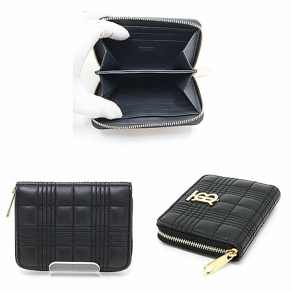 Burberry Coin case 8049292 lambskin black Lola Mini Zip Wallet