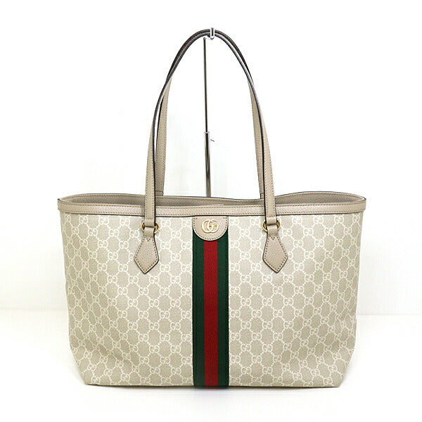 Gucci Tote Bag 631685 GG Supreme Canvas Beige white Ophidia Medium Tote Bag