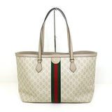 Gucci Tote Bag 631685 GG Supreme Canvas Beige white Ophidia Medium Tote Bag