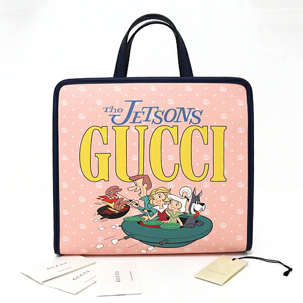 Gucci Tote Bag 605614 Coated canvas pink GG pattern Tote Bag