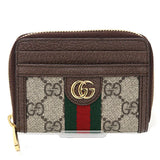 Gucci Card Case 658552 PVC coated canvas beige Wallet Ophidia Card Case Wallet Women(Unisex)