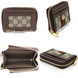 Gucci Card Case 658552 PVC coated canvas beige Wallet Ophidia Card Case Wallet Women(Unisex)