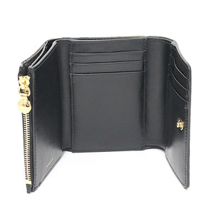 Burberry Tri-fold wallet Leather, Polyurethane black Burberry check Women