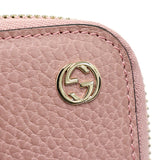 Gucci Long Wallet Purse 449347 leather pink Interlocking G Zip Around Wallet Women