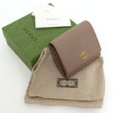 Gucci Bifold Wallet 598587 leather beige Double G medium wallet