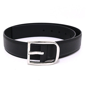Gucci belt 449716 leather black Silver buckle 85/34