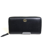 Gucci Long Wallet Purse 456117 leather black Japan exclusive Double G zip around wallet Women