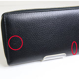 Gucci Long Wallet Purse 456117 leather black Japan exclusive Double G zip around wallet Women