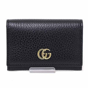 Gucci name card holder 739525 leather black Japan exclusive Double G
