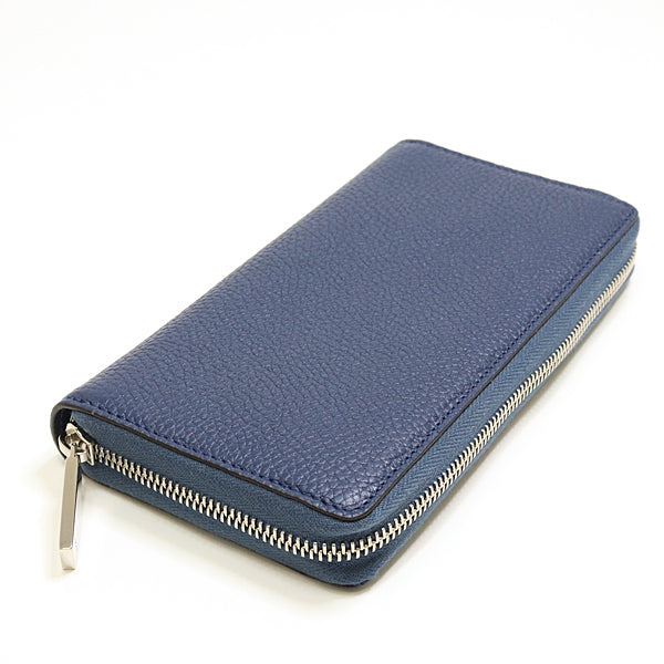 Gucci Long Wallet Purse 771154 leather Navy Zip Around long wallet Zip around wallet mens
