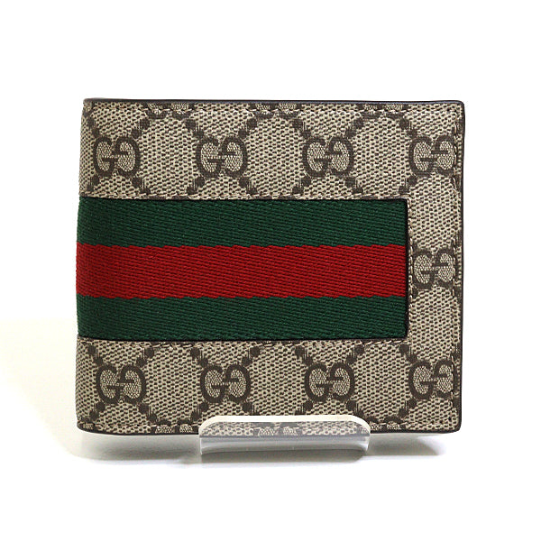 Gucci Bifold Wallet 779854 GG Supreme Canvas beige Compact wallet mens