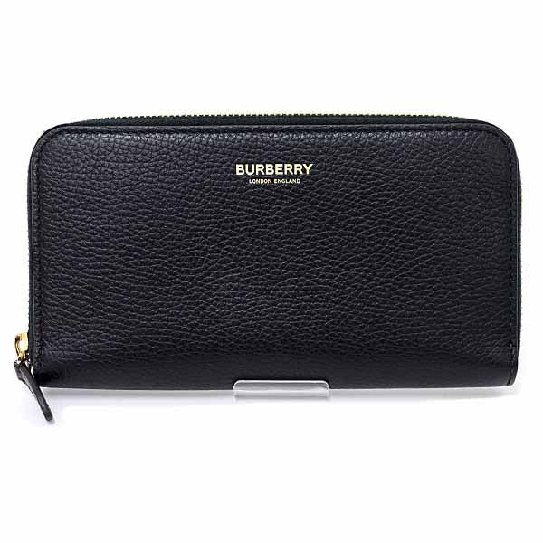 Burberry Long Wallet Purse 80840411 leather black Zip Around mens(Unisex)